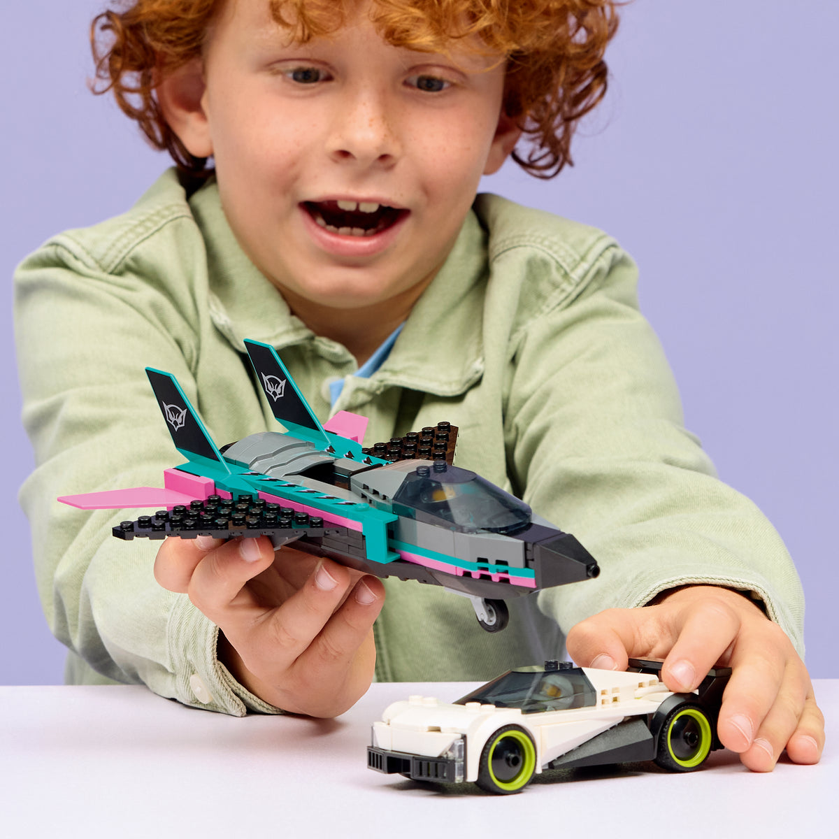 LEGO City 60489 Düsenflieger vs. Rennauto