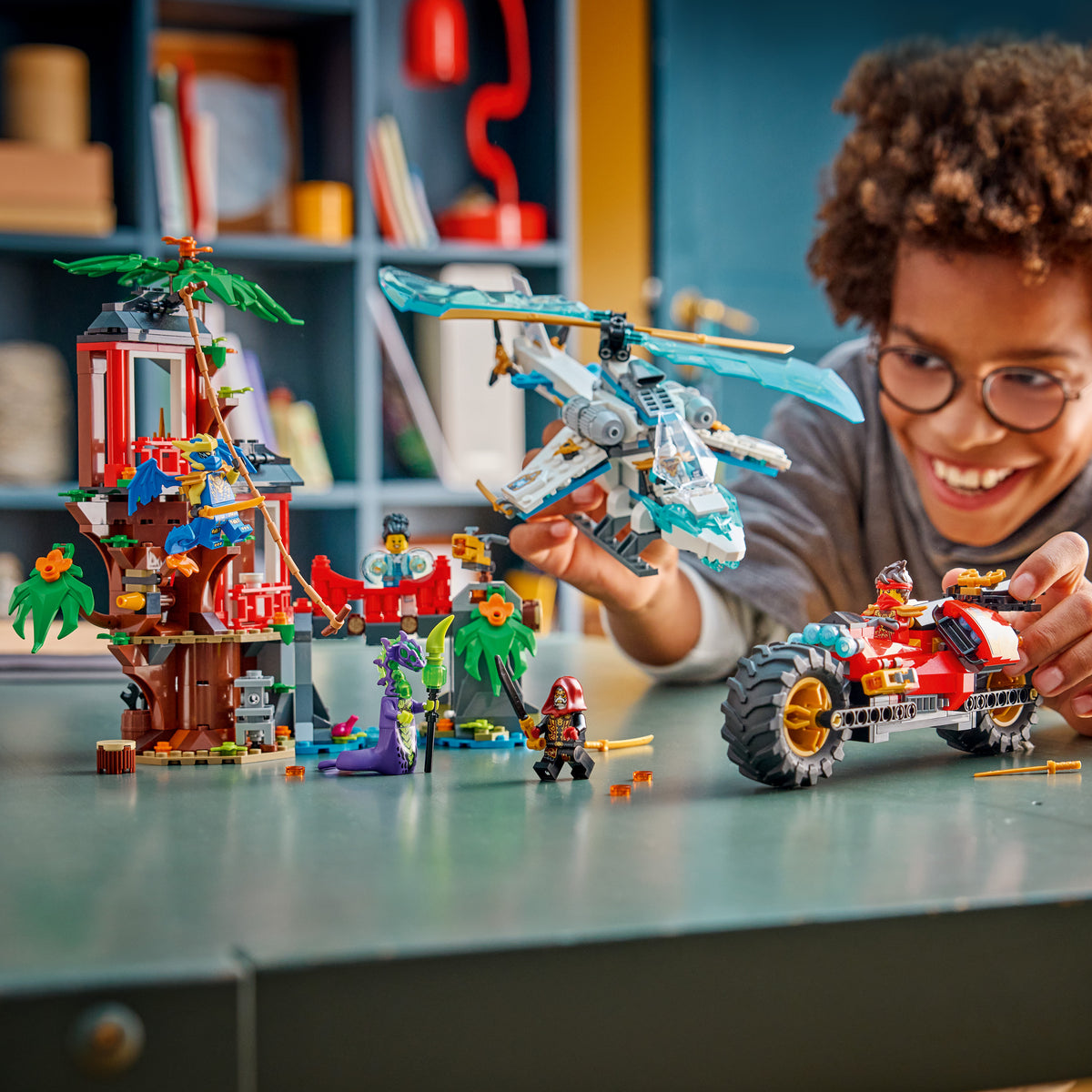 LEGO NINJAGO 71857 Showdown am Baumhaus mit dem Ninja-Bike