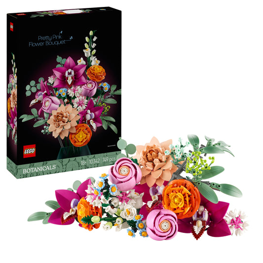 LEGO Botanicals 10342 Schöner Rosafarbener Blumenstrauß