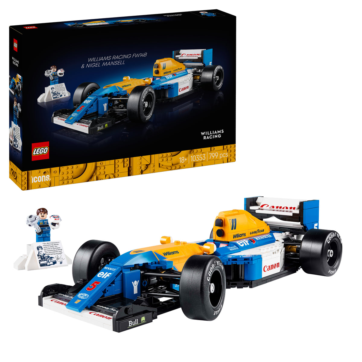 LEGO Icons 10353 Williams Racing FW14B mit Nigel Mansell