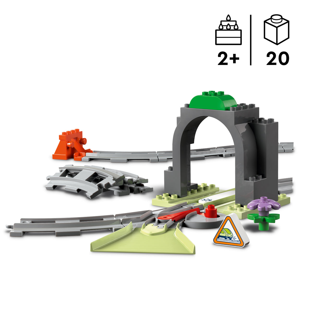 LEGO DUPLO 10425 Eisenbahntunnel und Schienen – Erweiterungsset