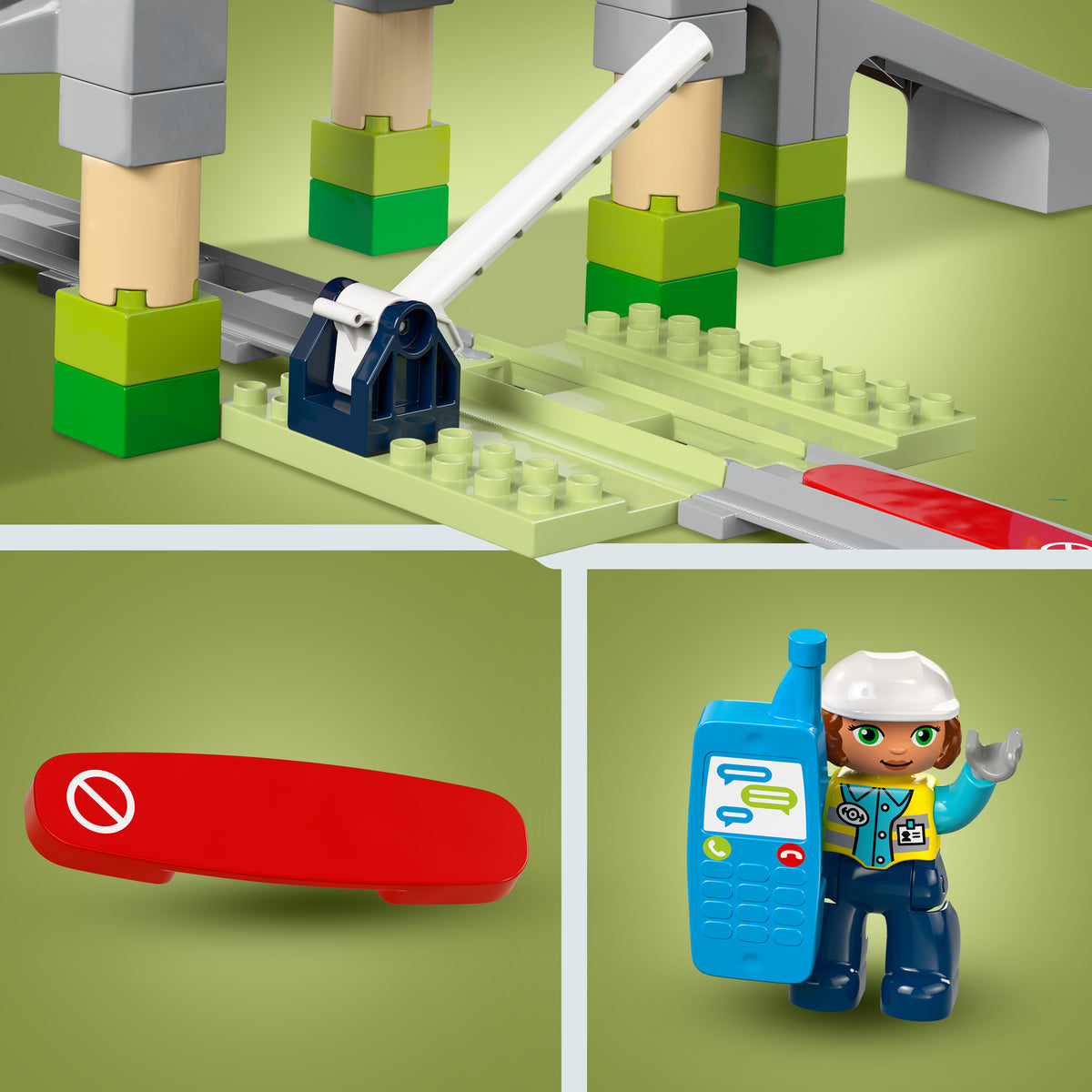 LEGO DUPLO 10426 Eisenbahnbrücke und Schienen – Erweiterungsset