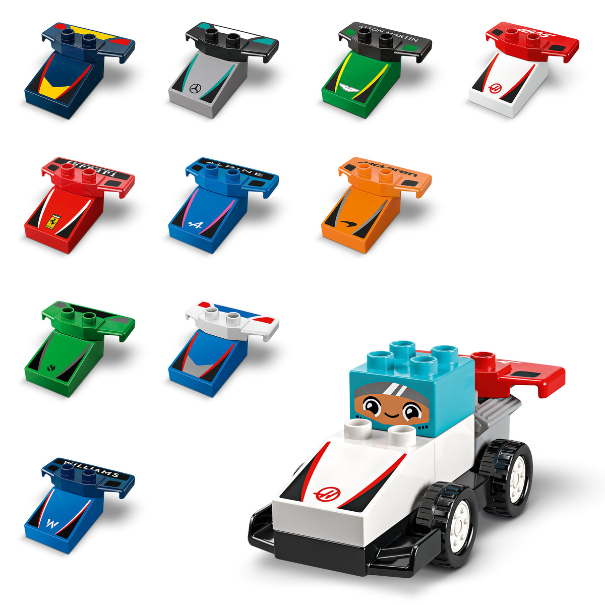 LEGO DUPLO 10445 F1 Team Rennautos mit Rennfahrern