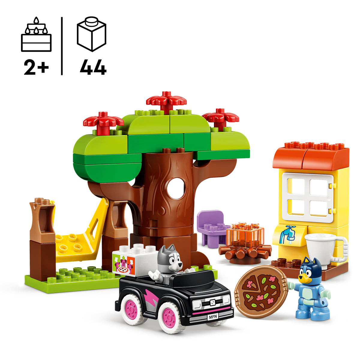 LEGO DUPLO 10469 Bluey Pizza-Schwestern mit Muffin und Bluey