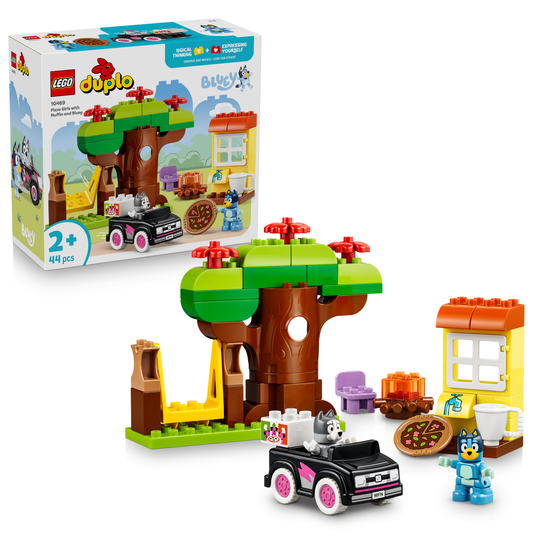 LEGO DUPLO 10469 Bluey Pizza-Schwestern mit Muffin und Bluey