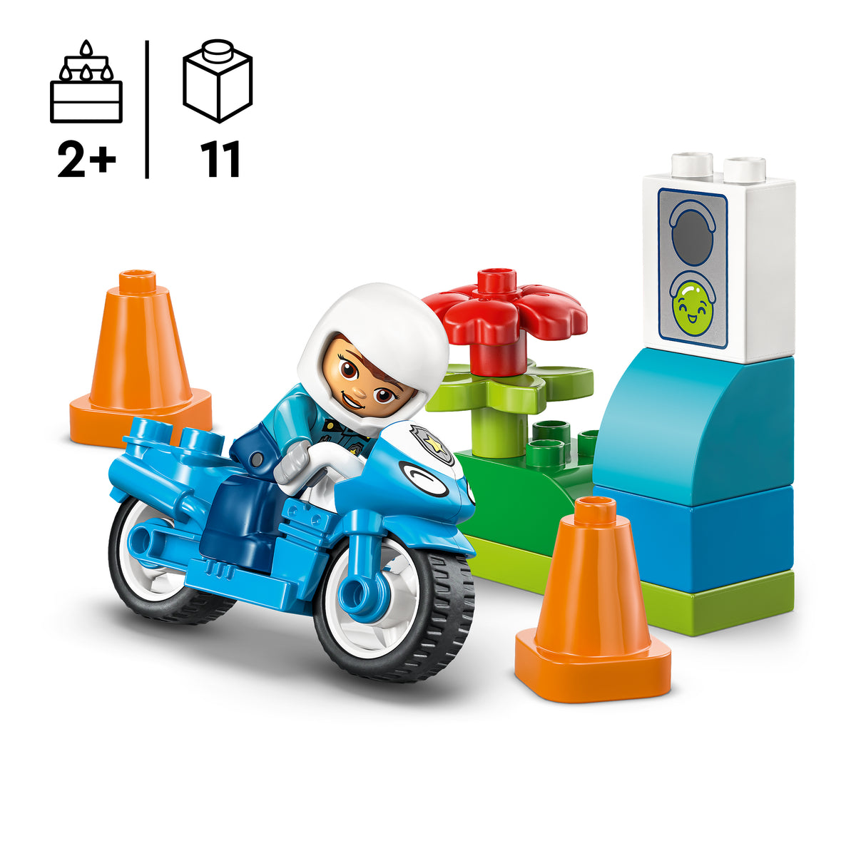 LEGO DUPLO 10471 Blaues Polizeimotorrad
