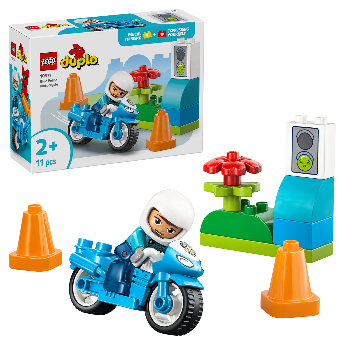 LEGO DUPLO 10471 Blaues Polizeimotorrad