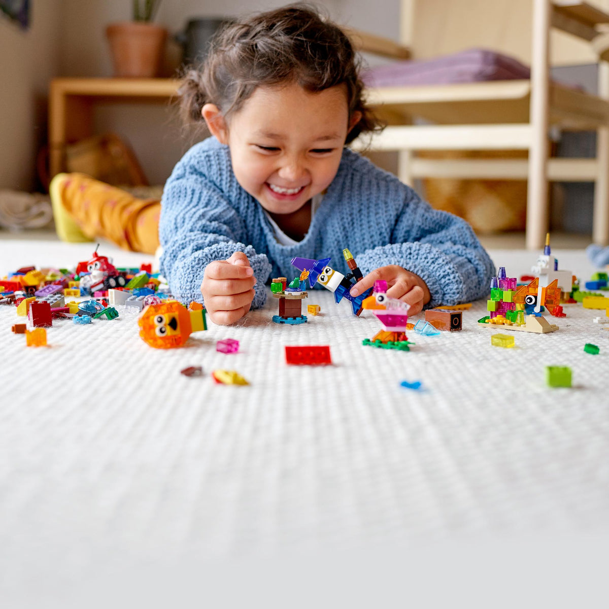 LEGO Classic 11013 Kreativ-Bauset mit durchsichtigen Steinen
