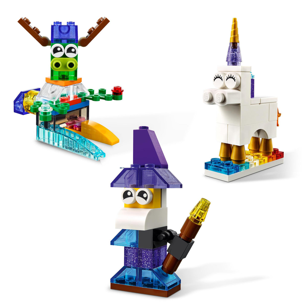 LEGO Classic 11013 Kreativ-Bauset mit durchsichtigen Steinen