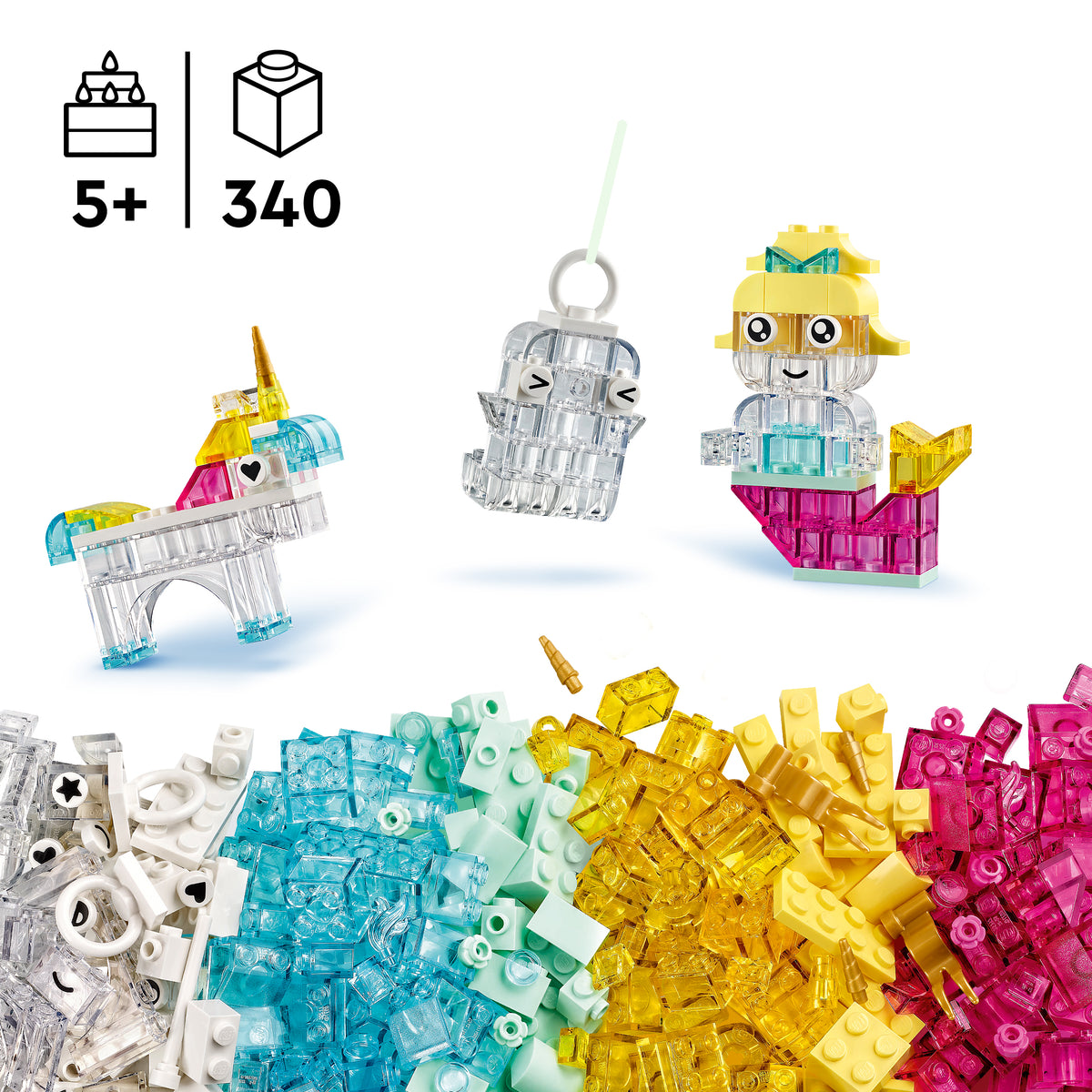 LEGO Classic 11040 Zauberbox mit durchsichtigen Steinen