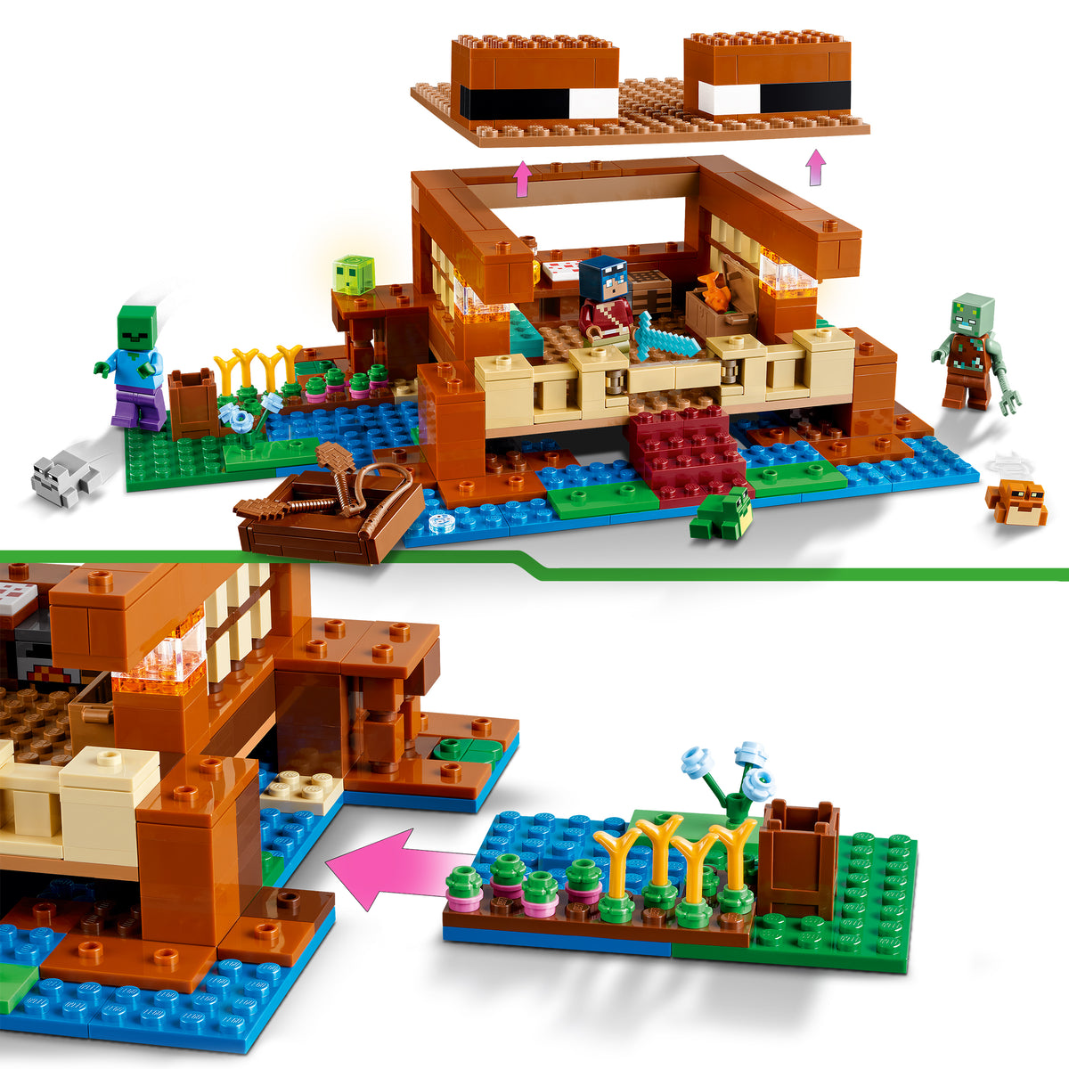 LEGO Minecraft 21256 Das Froschhaus