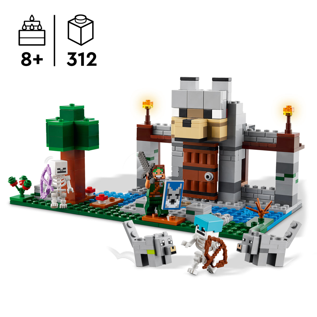 LEGO Minecraft 21261 Die Wolfsfestung