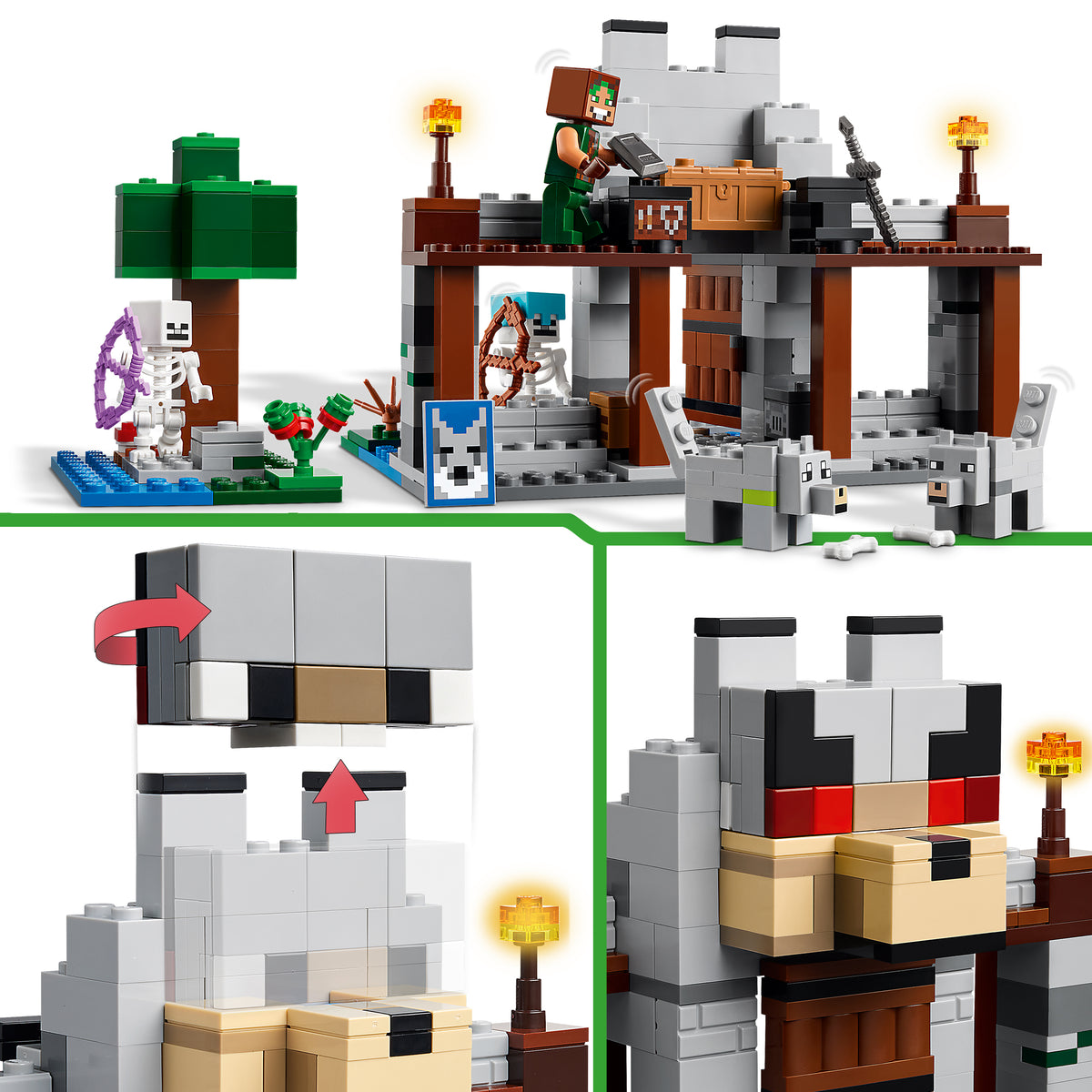 LEGO Minecraft 21261 Die Wolfsfestung