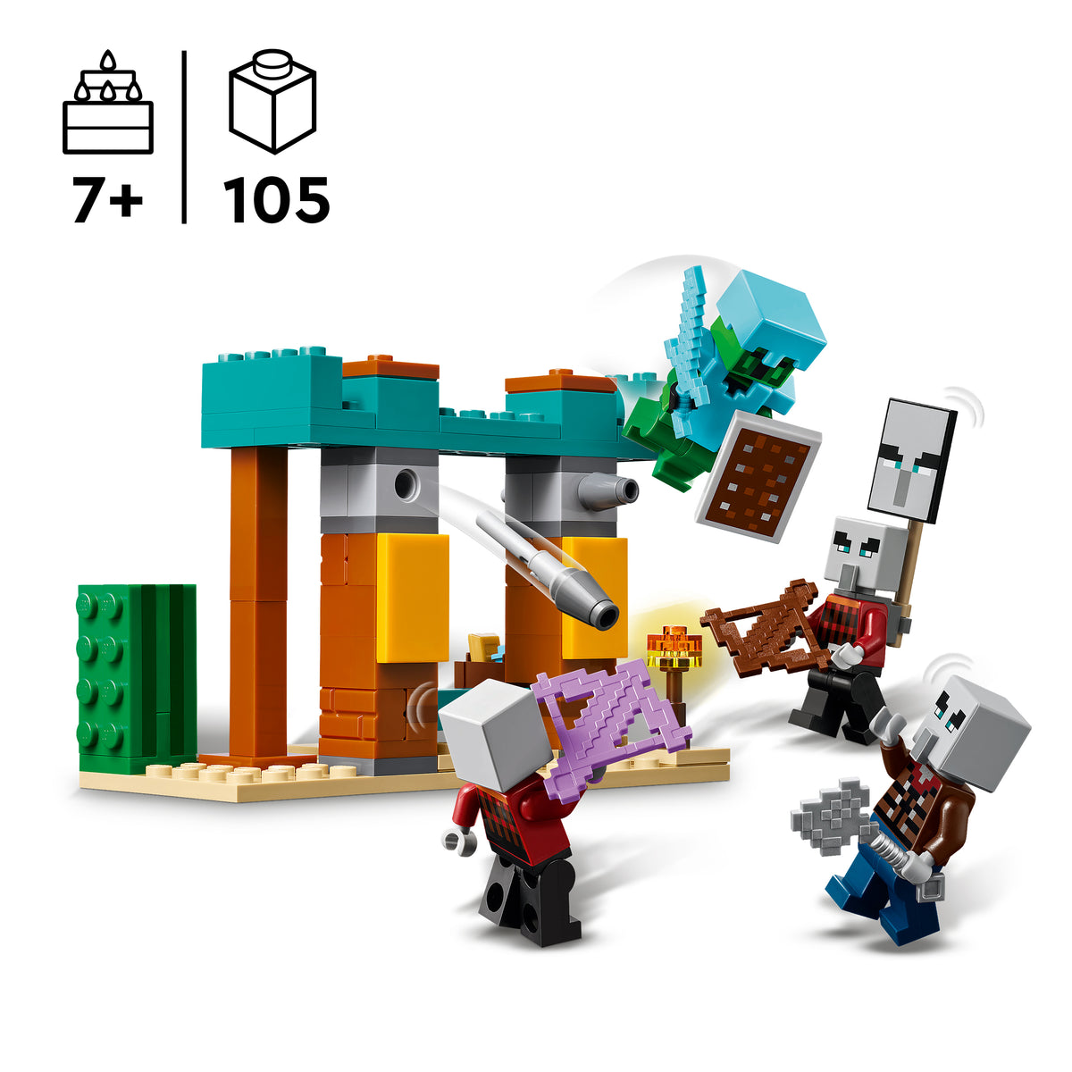 LEGO Minecraft 21267 Die Illager-Wüstenpatrouille