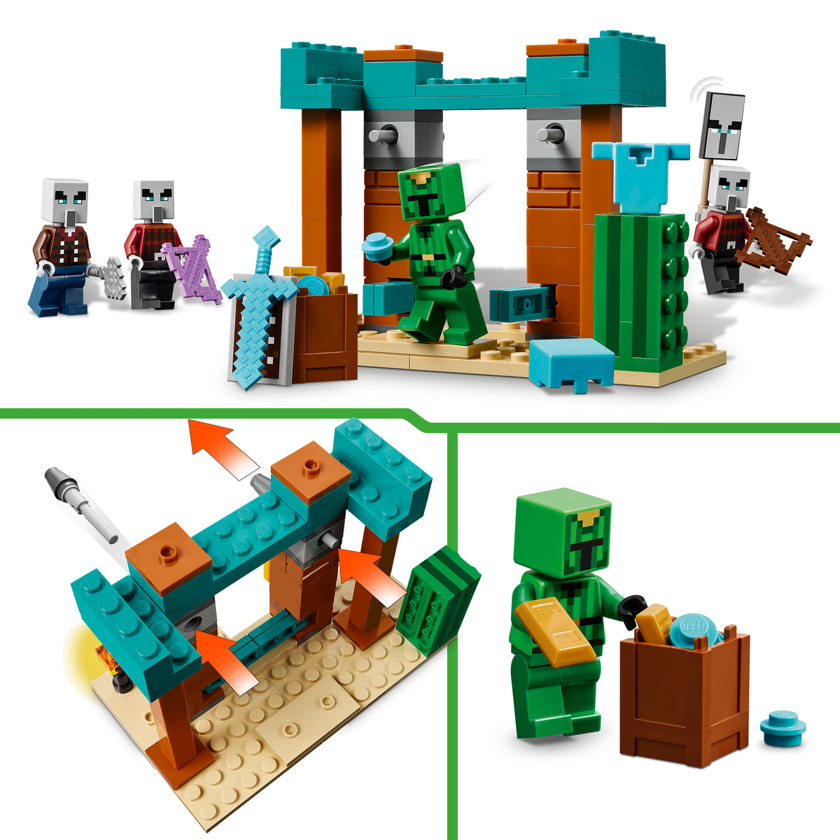 LEGO Minecraft 21267 Die Illager-Wüstenpatrouille