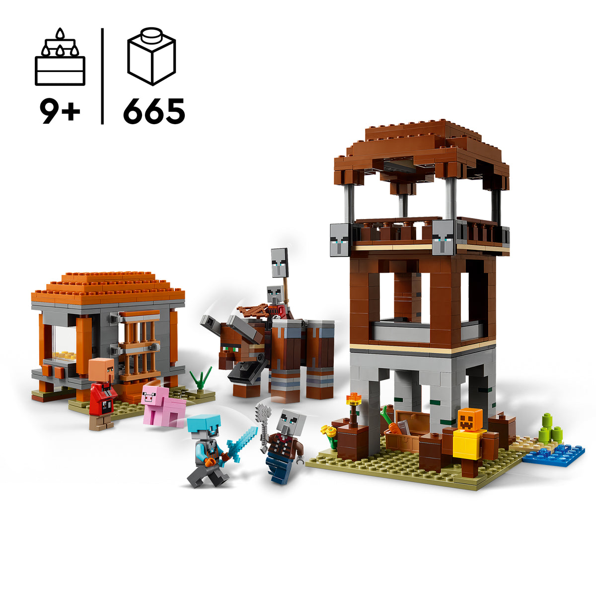 LEGO Minecraft 21278 Ein Verwüster am Plünderer-Außenposten