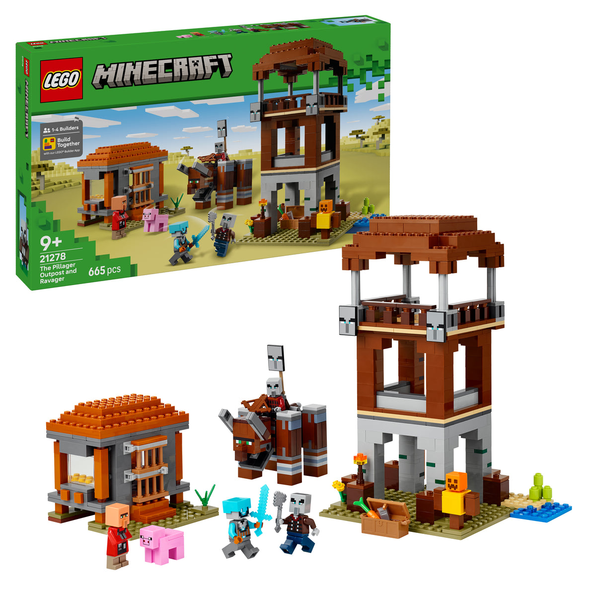 LEGO Minecraft 21278 Ein Verwüster am Plünderer-Außenposten