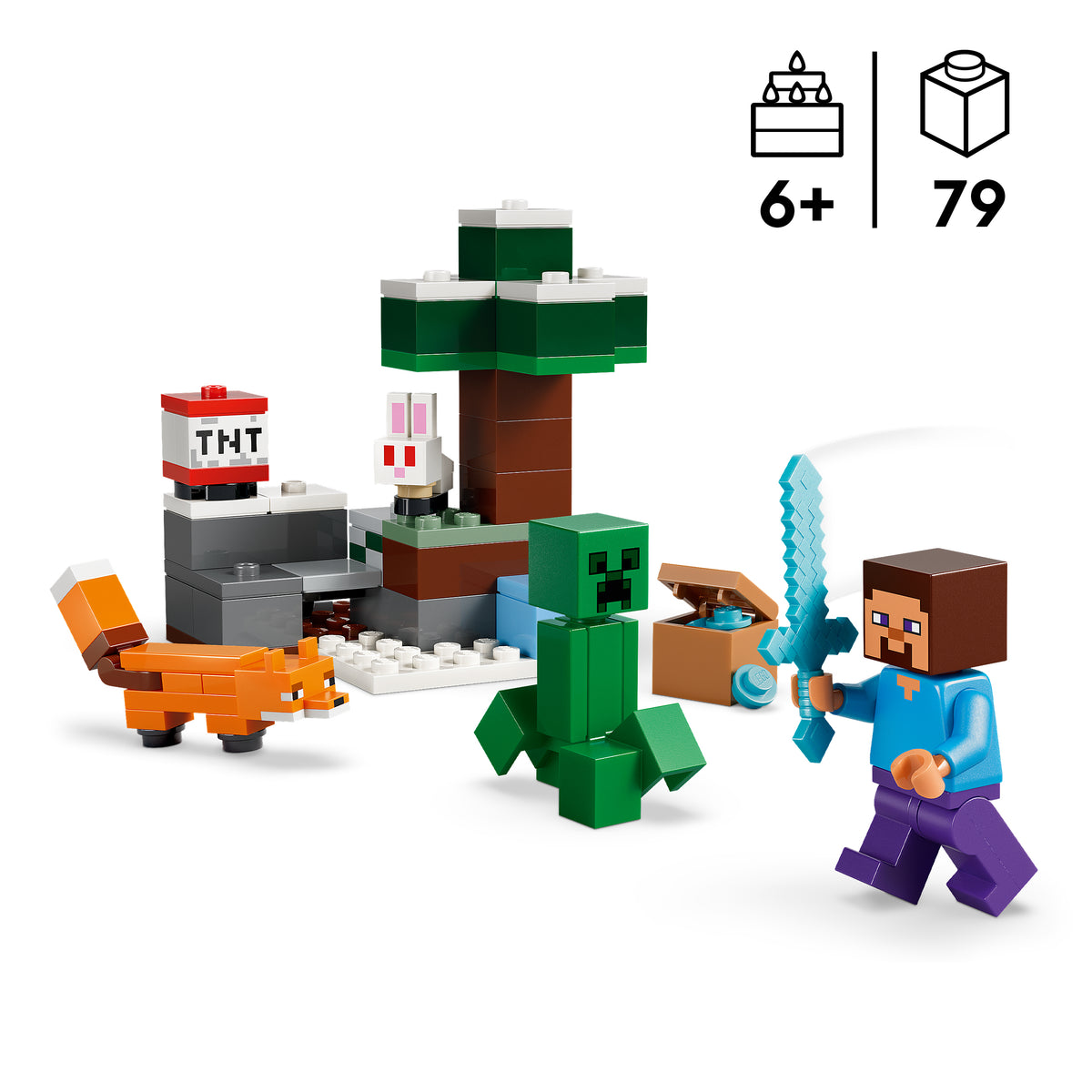 LEGO Minecraft 21583 Steves Abenteuer in der Taiga