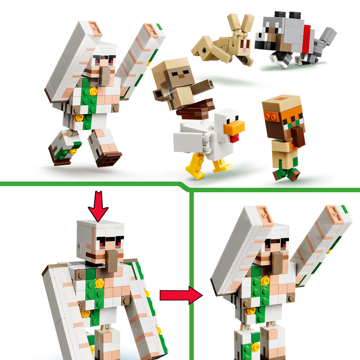 LEGO Minecraft 21592 Angriff des Hühnerreiters in der Wüste