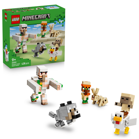 LEGO Minecraft 21592 Angriff des Hühnerreiters in der Wüste