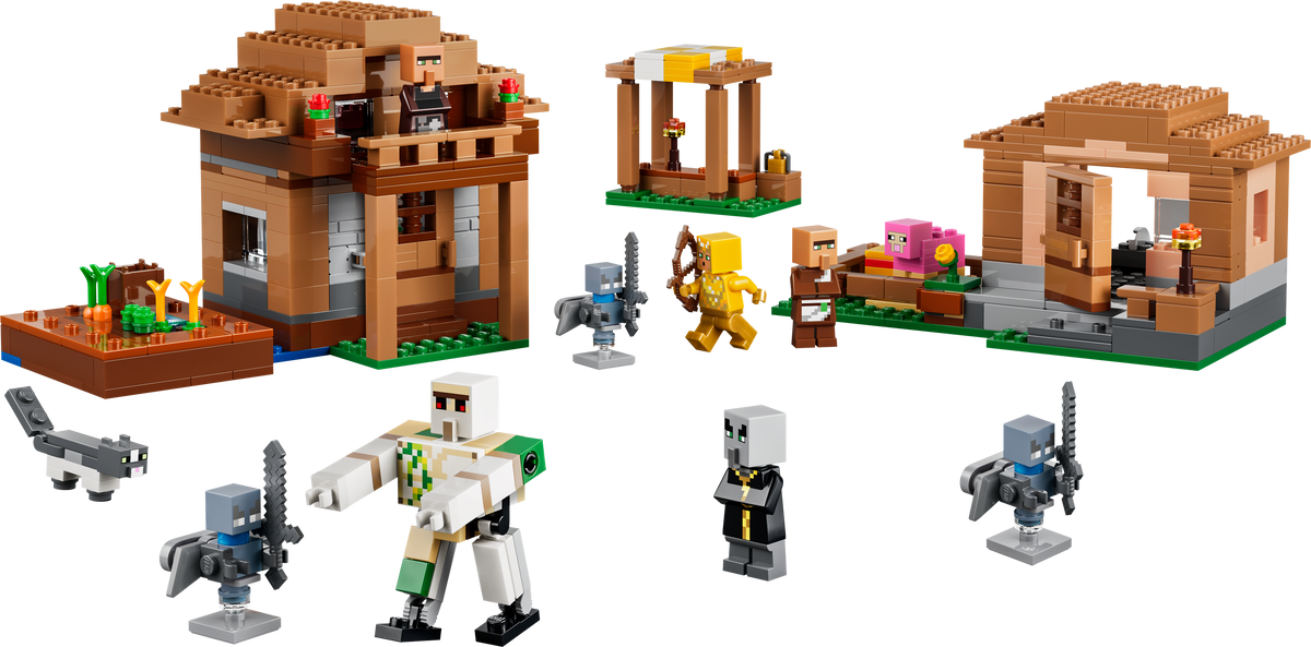 LEGO Minecraft 21596 Angriff des Magiers auf das Dorf