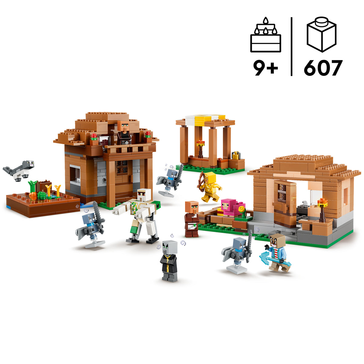 LEGO Minecraft 21596 Angriff des Magiers auf das Dorf