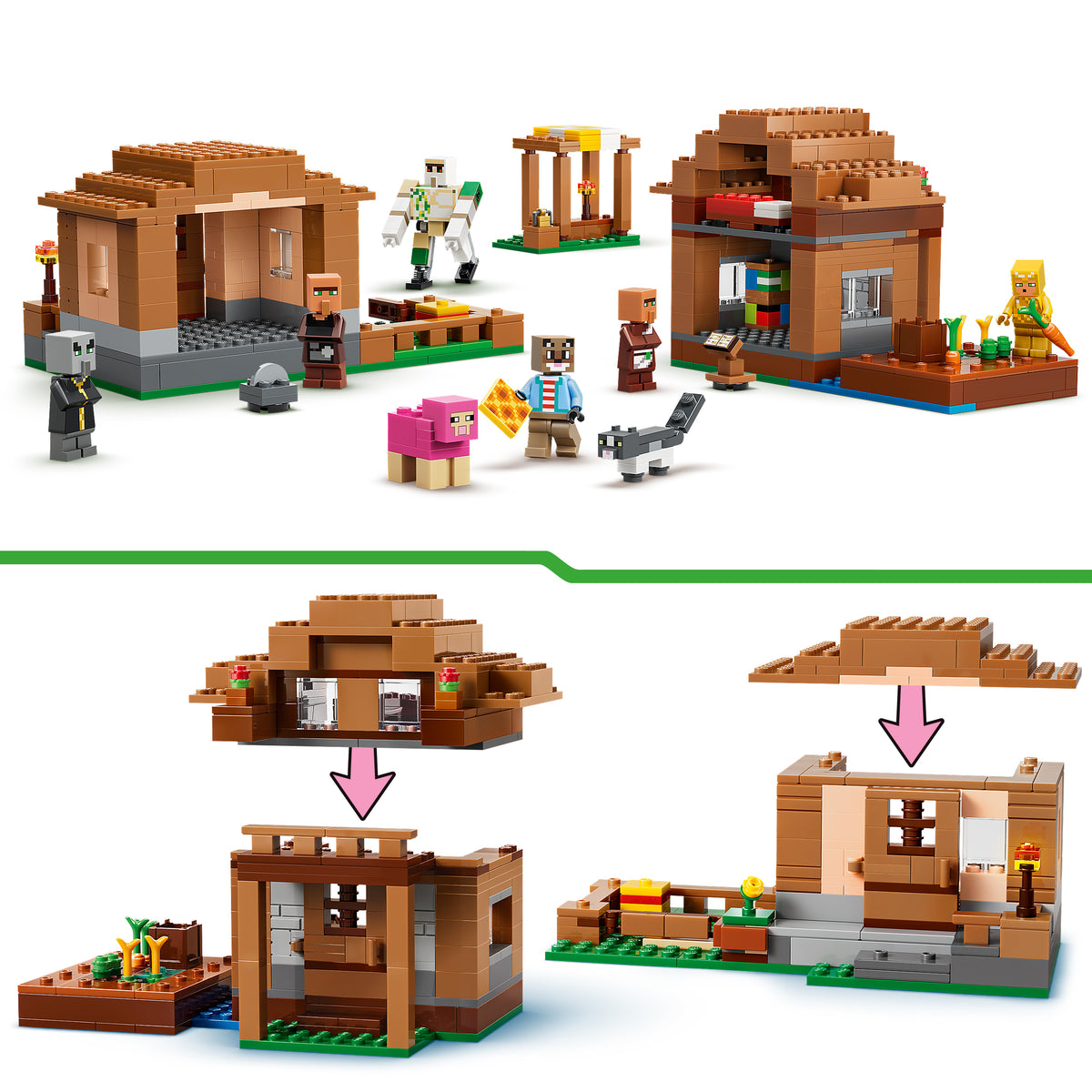 LEGO Minecraft 21596 Angriff des Magiers auf das Dorf