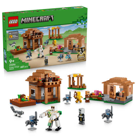 LEGO Minecraft 21596 Angriff des Magiers auf das Dorf