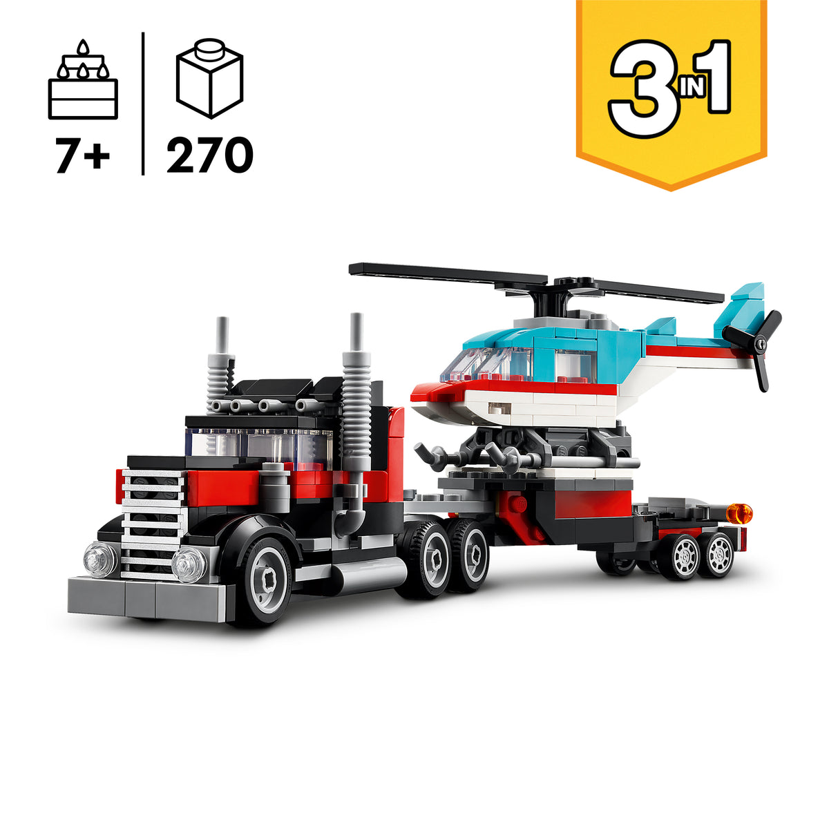 LEGO Creator 31146 Tieflader mit Hubschrauber