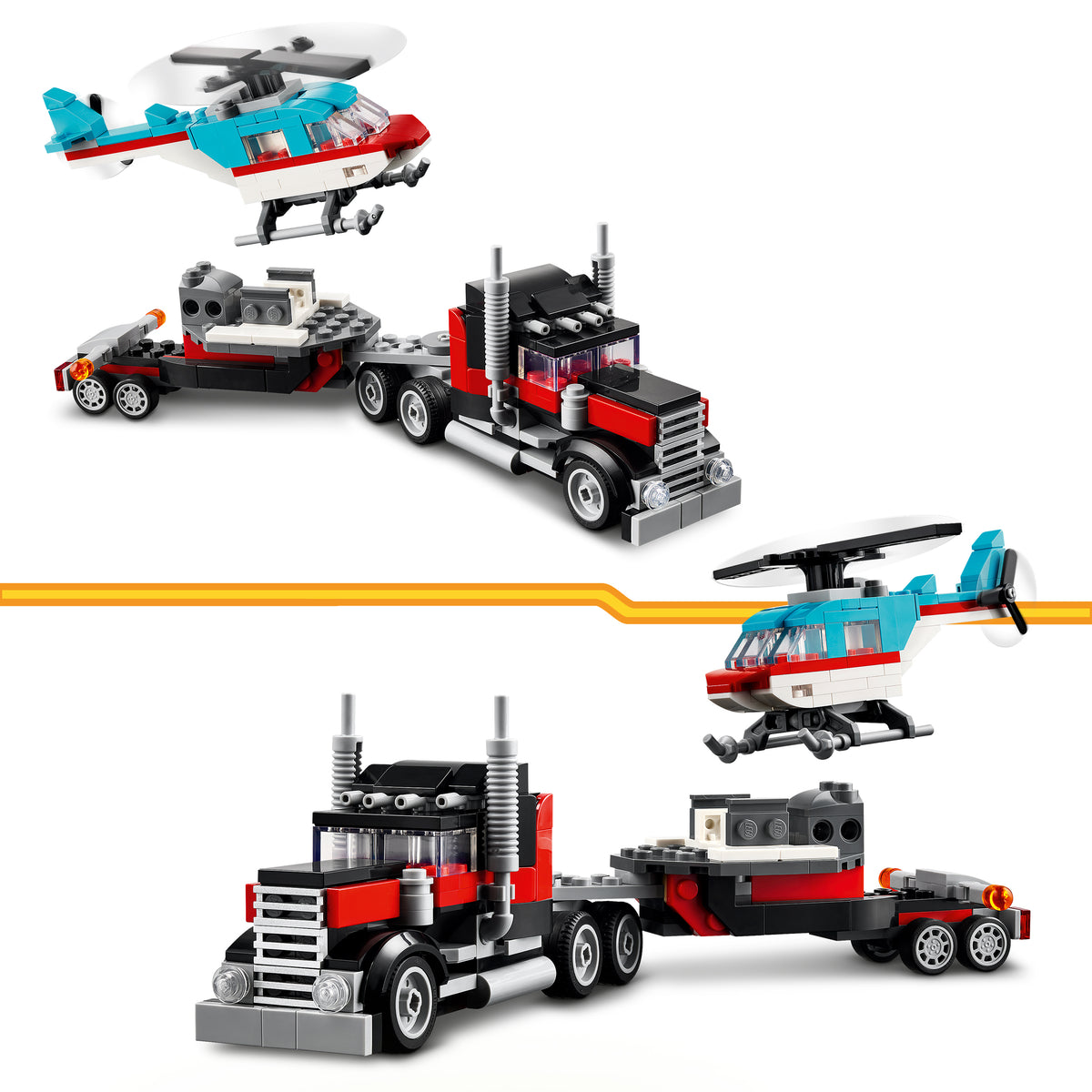 LEGO Creator 31146 Tieflader mit Hubschrauber