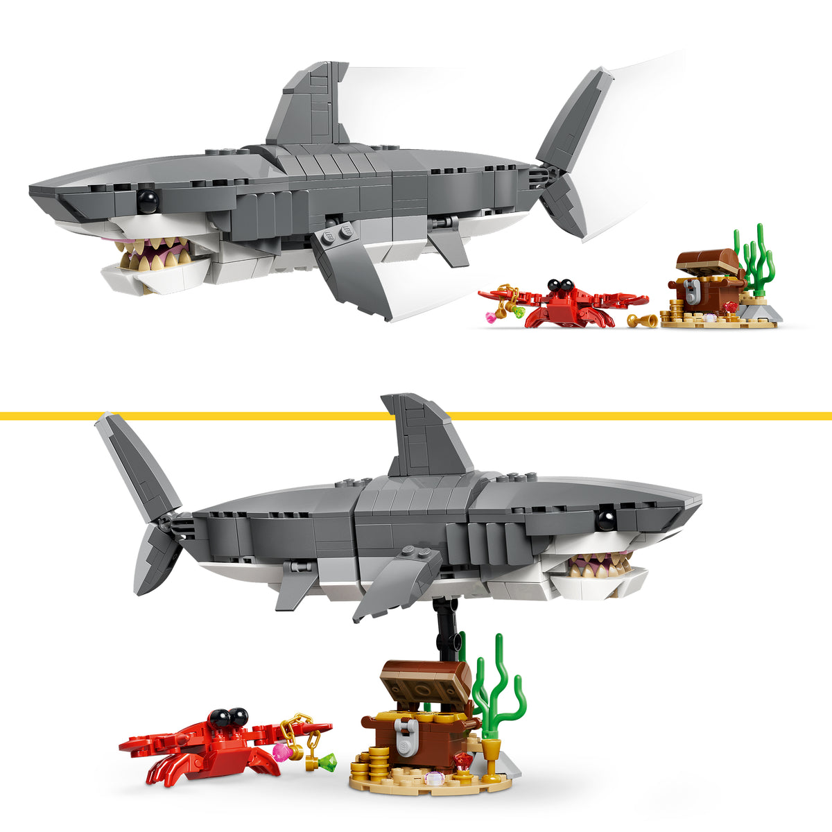 LEGO Creator 31381 Wilder Hai mit Schatztruhe