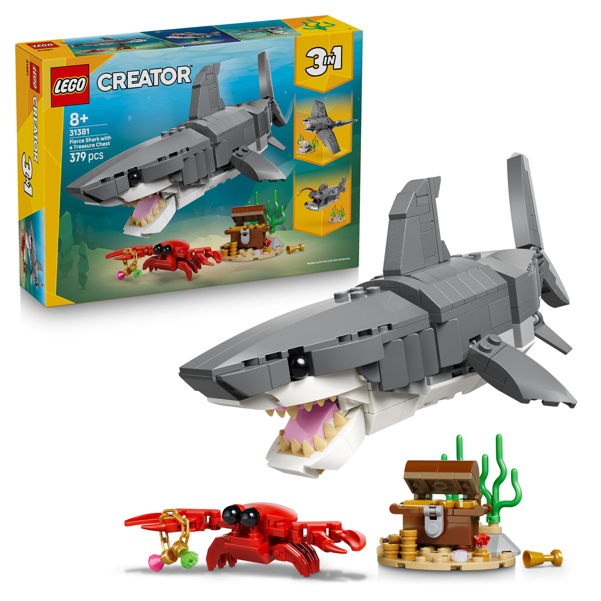 LEGO Creator 31381 Wilder Hai mit Schatztruhe