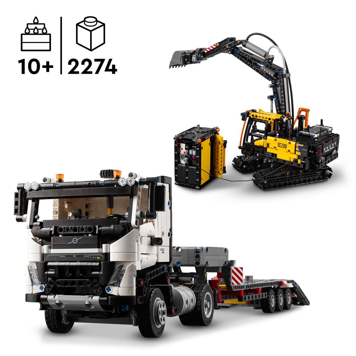LEGO Technic 42175 Volvo FMX LKW mit EC230 Electric Raupenbagger