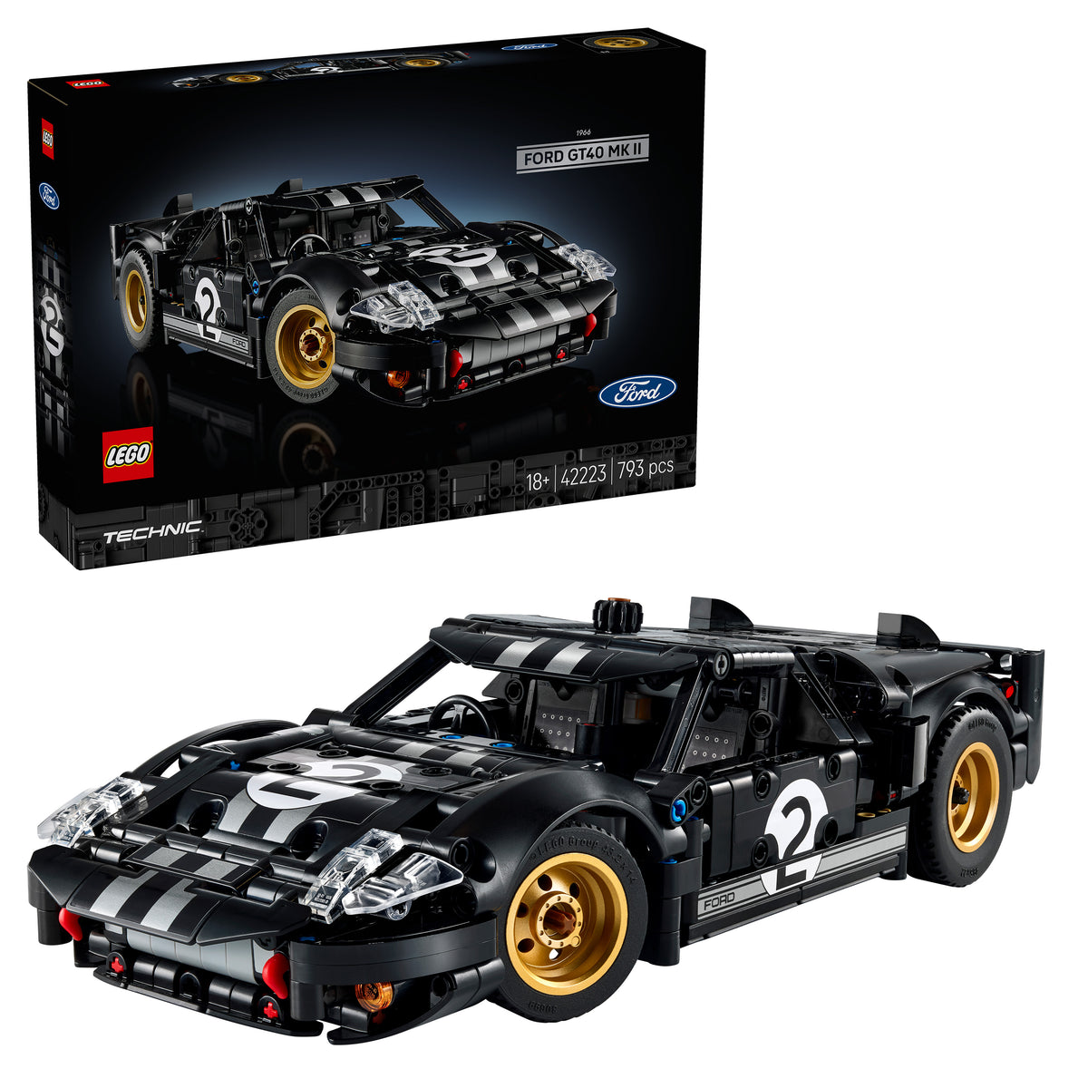 LEGO Technic 42223 1966 Ford GT40 MKII Rennwagen