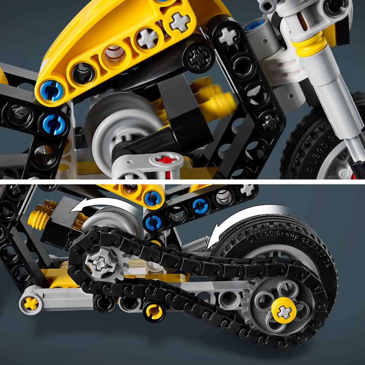 LEGO Technic 42225 Gelbes Motorrad