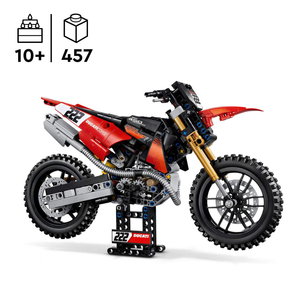LEGO Technic 42238 Ducati Desmo450 MX Factory Motorrad