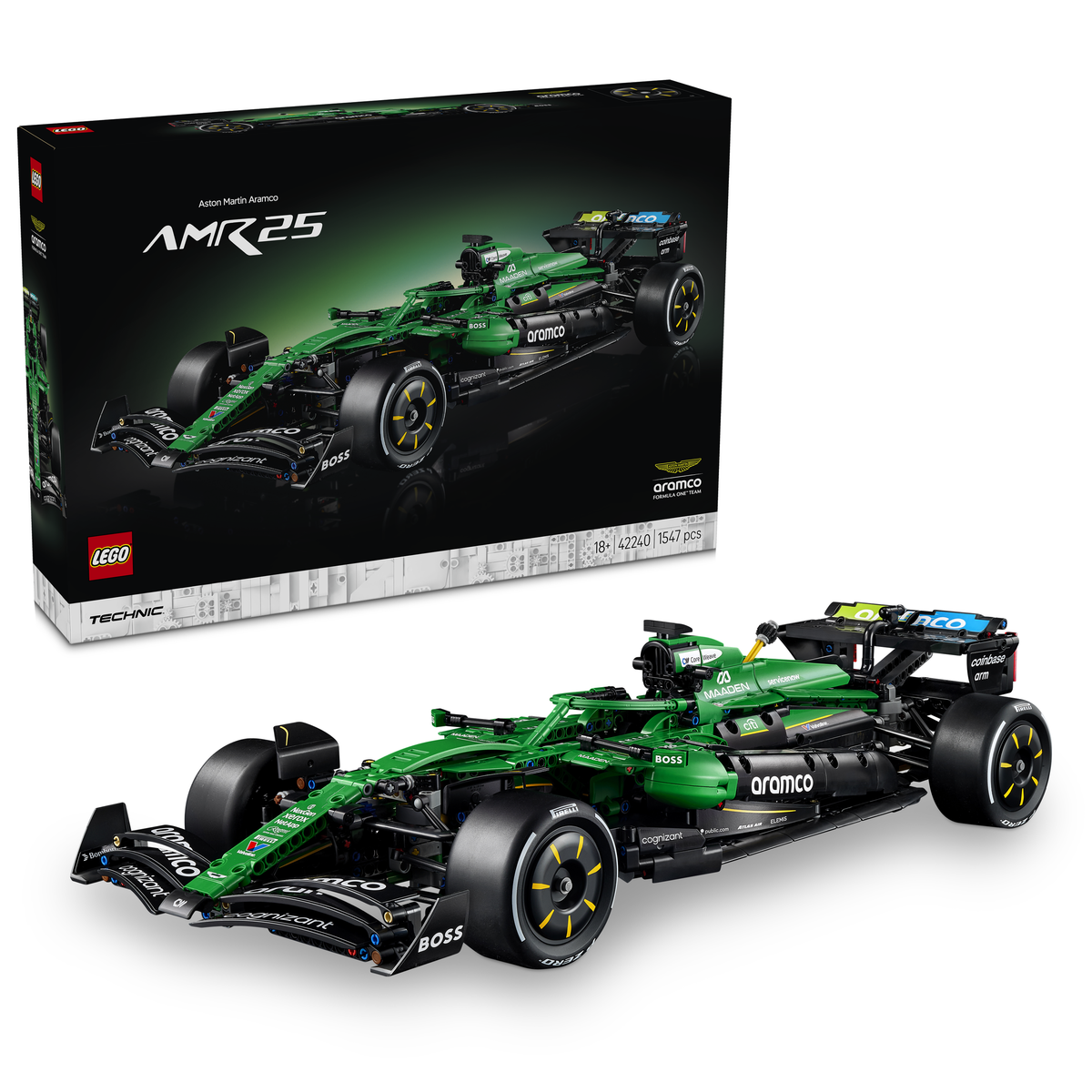 LEGO Technic 42240 Aston Martin Aramco AMR25 Rennwagen