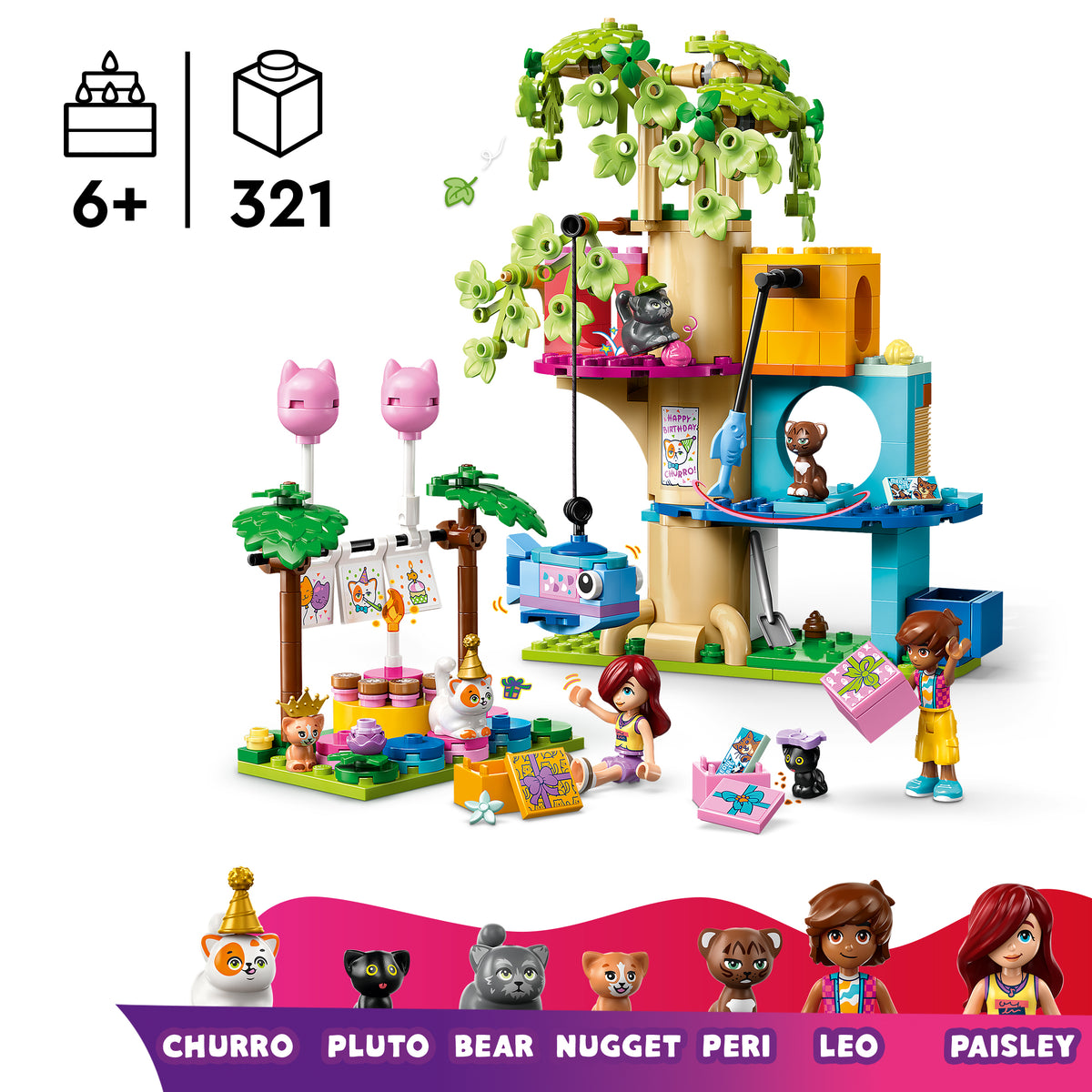 LEGO Friends 42666 Katzengeburtstagsparty & Baumhaus