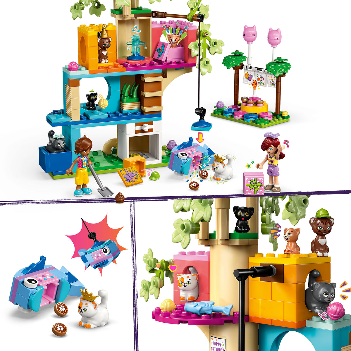 LEGO Friends 42666 Katzengeburtstagsparty & Baumhaus