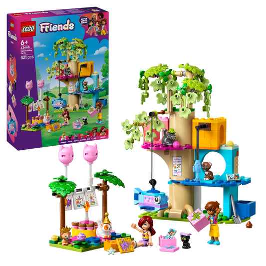 LEGO Friends 42666 Katzengeburtstagsparty & Baumhaus