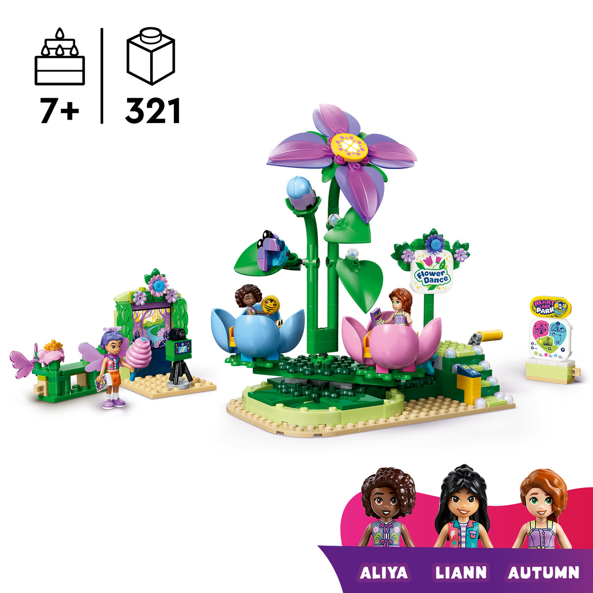 LEGO Friends 42702 Feentassen-Karussell mit Blumendeko