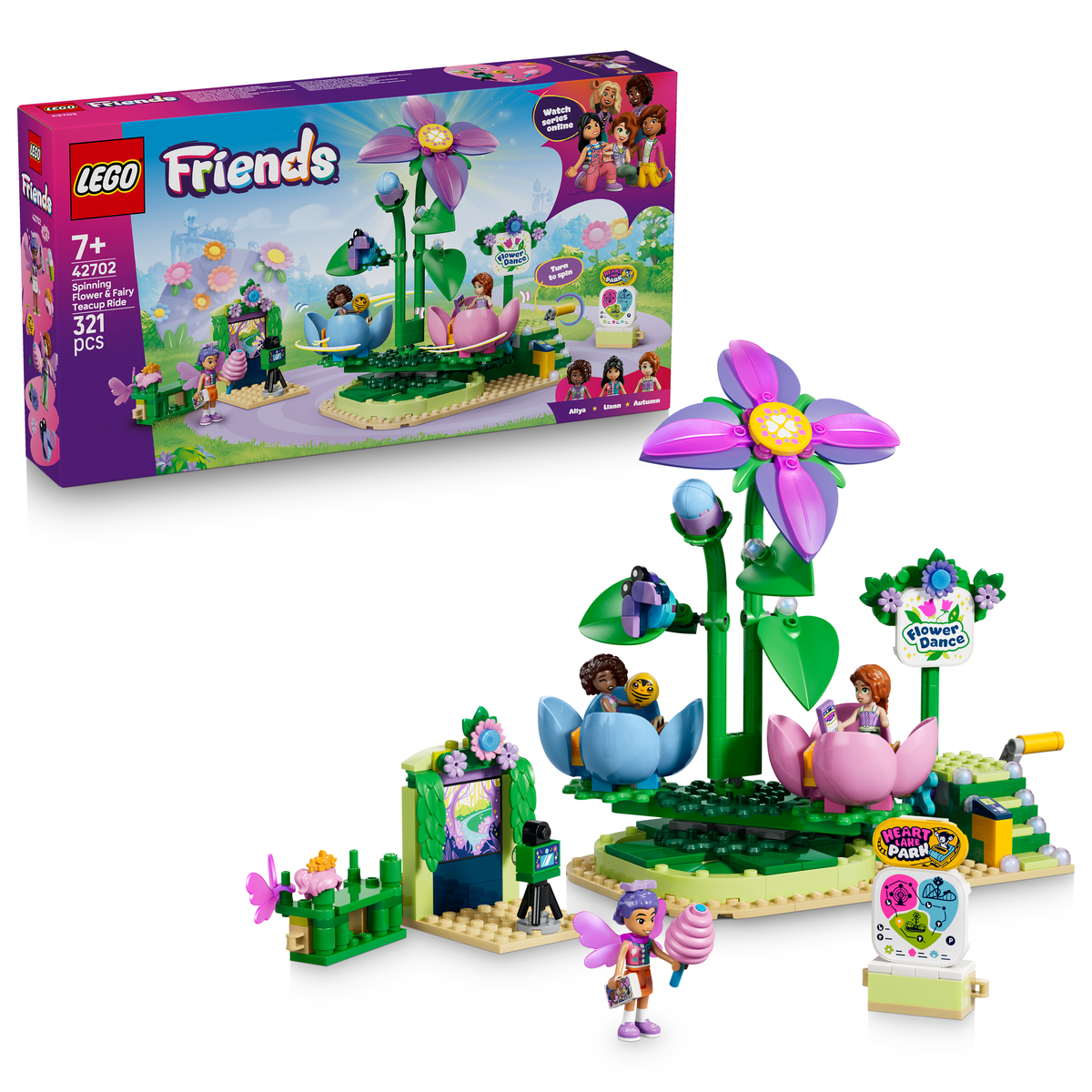 LEGO Friends 42702 Feentassen-Karussell mit Blumendeko
