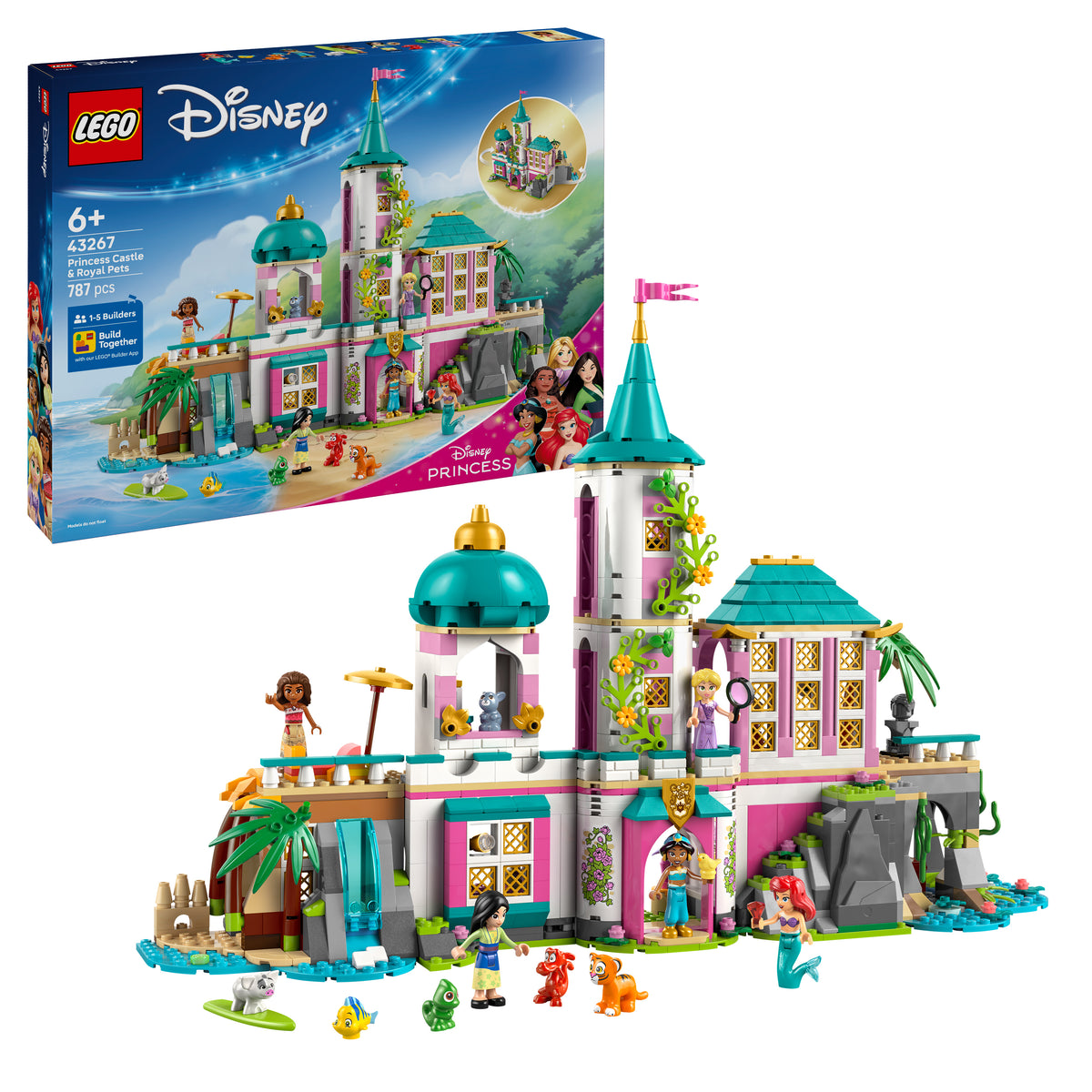 LEGO Disney 43267 Prinzessinnenschloss mit Haustieren