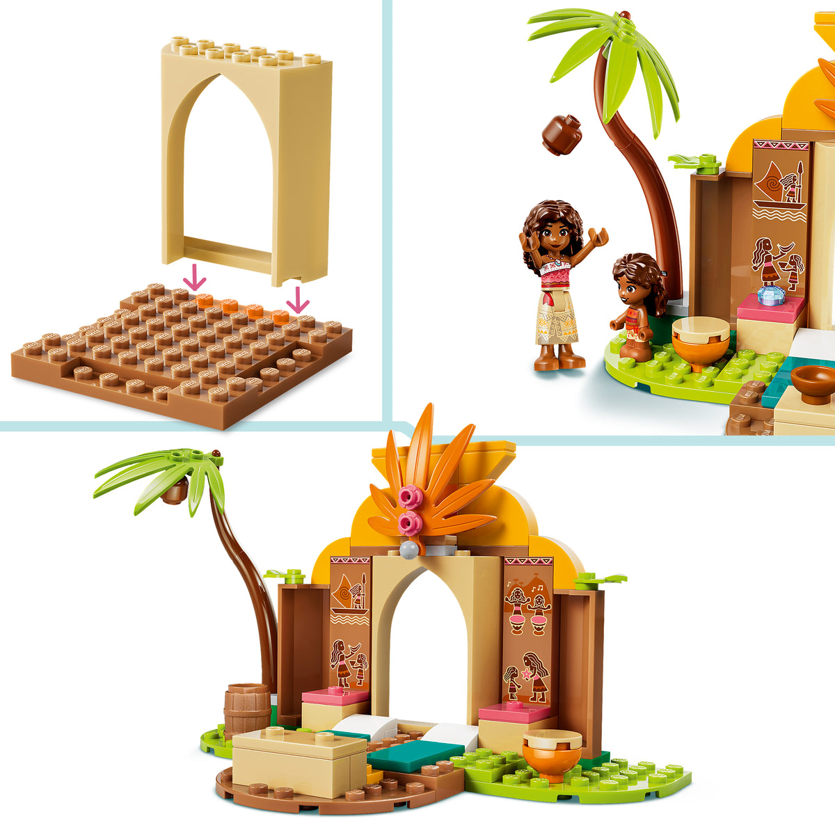 LEGO Disney 43282 Vaiana Vaianas Hütte und Boot