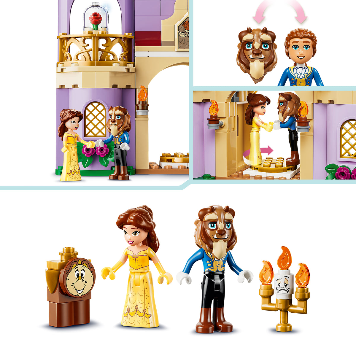 LEGO Disney Princess 43289 Das verzauberte Schloss von Belle und dem Biest