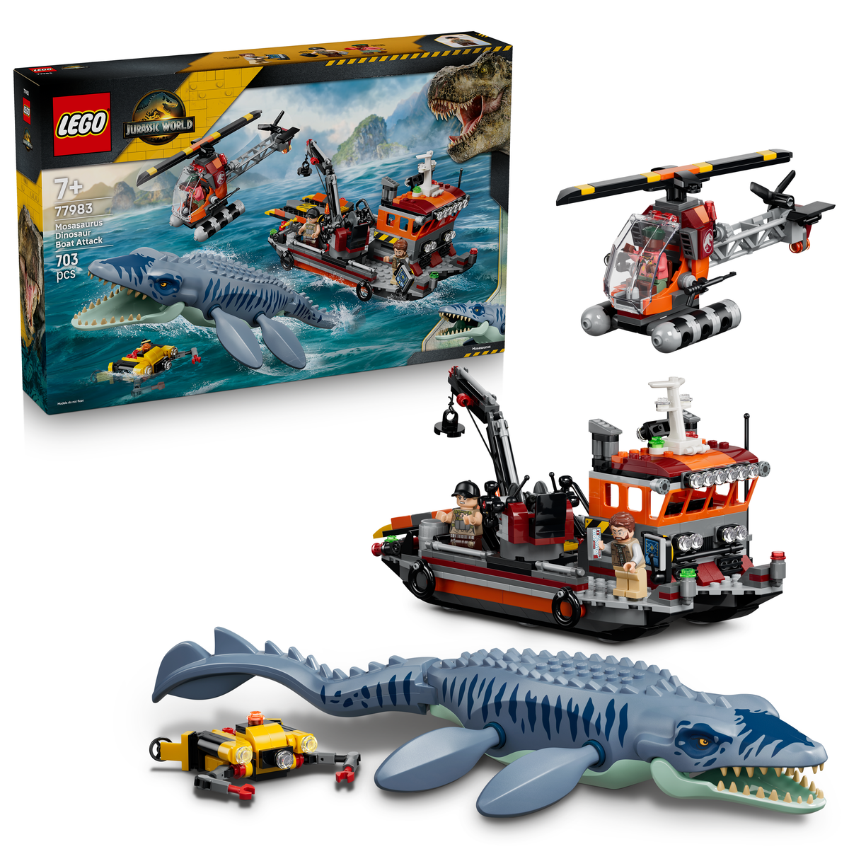LEGO Jurassic World 77983 Mosasaurier-Angriff auf das Boot