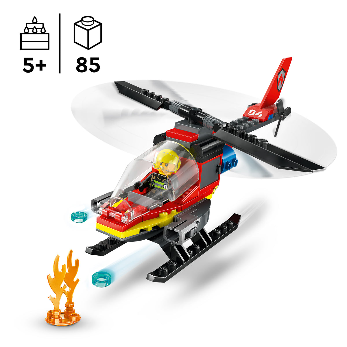 LEGO City 60411 Feuerwehrhubschrauber