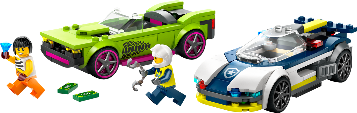 LEGO City 60415 Verfolgungsjagd mit Polizeiauto und Muscle Car