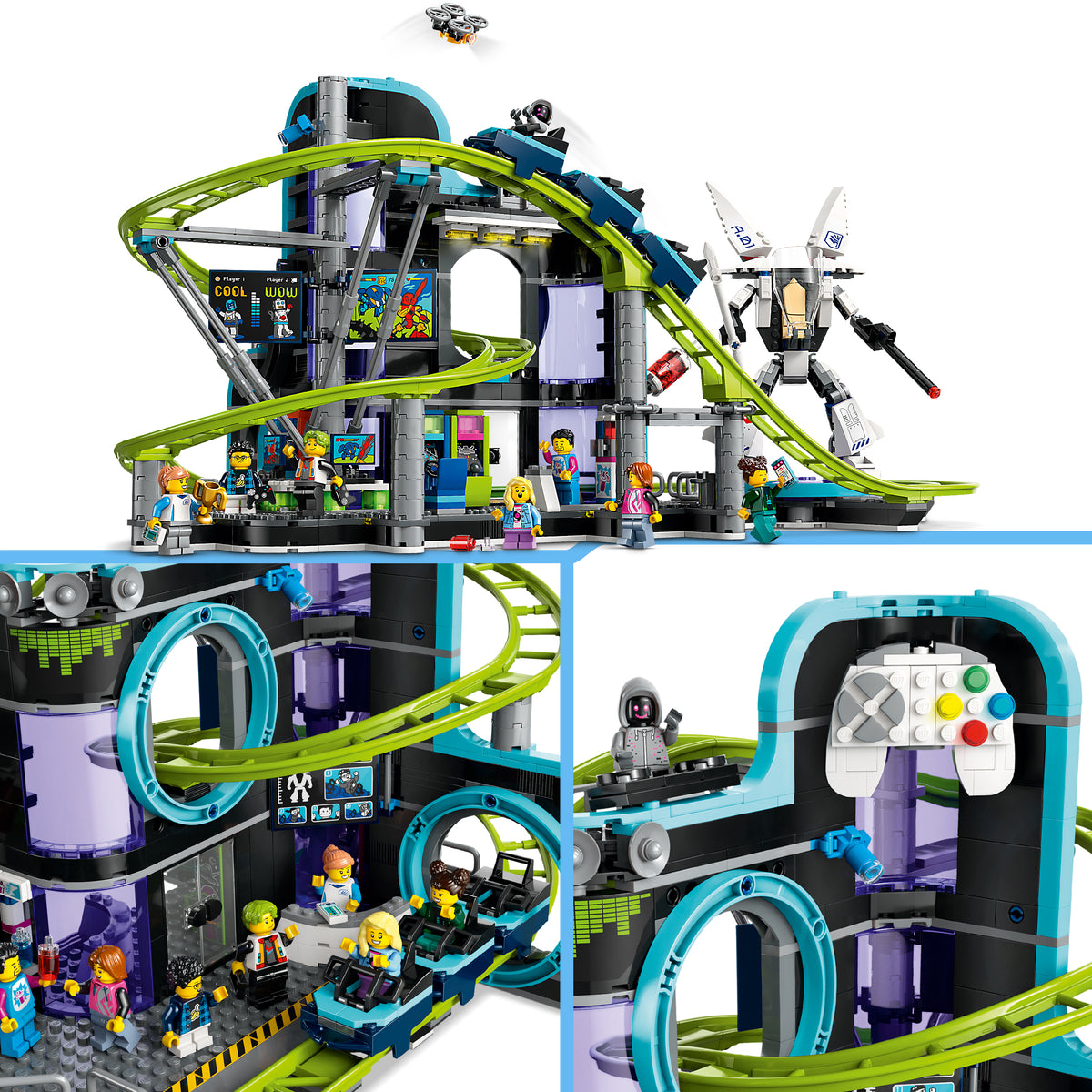 LEGO City 60421 Achterbahn mit Roboter-Mech