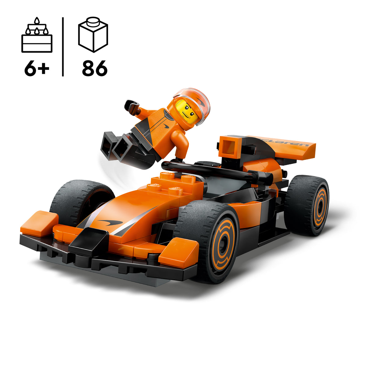 LEGO City 60442 F1 Rennfahrer mit McLaren Rennauto